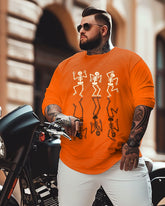 Men's Big & Tall Skeleton Printed Long Sleeve T-shirt
